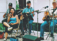 Tania jammin' with the boys at JD's