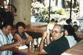 The Muchows & Cullens enjoy a snack at the Flamingo