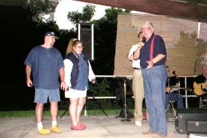 Roger Brashier greets the Honeymooners