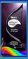 the CMAA Achievers Award for 2002 - Retailer of the Year - the Country Music Store
